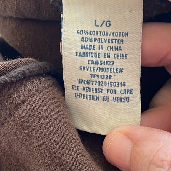 Y2K 725 Originals Full Zip Sweatshirt Woman XL Brown Dragon Streetwear Raw Hems - Picture 9 of 15